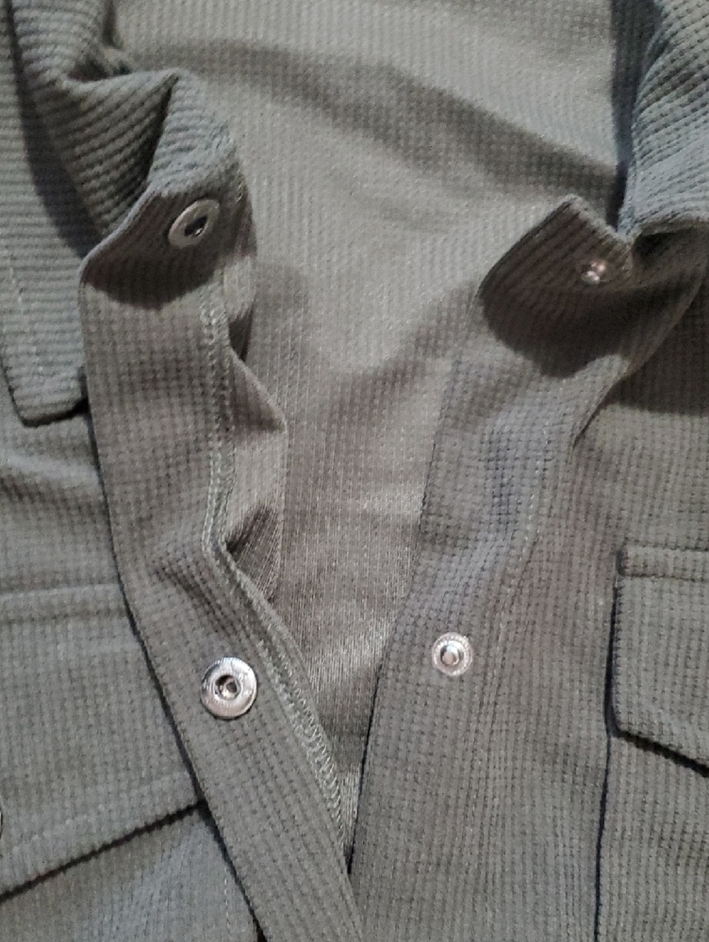 Olive Green Button-Front Utility Jacket - Picture 2 of 4